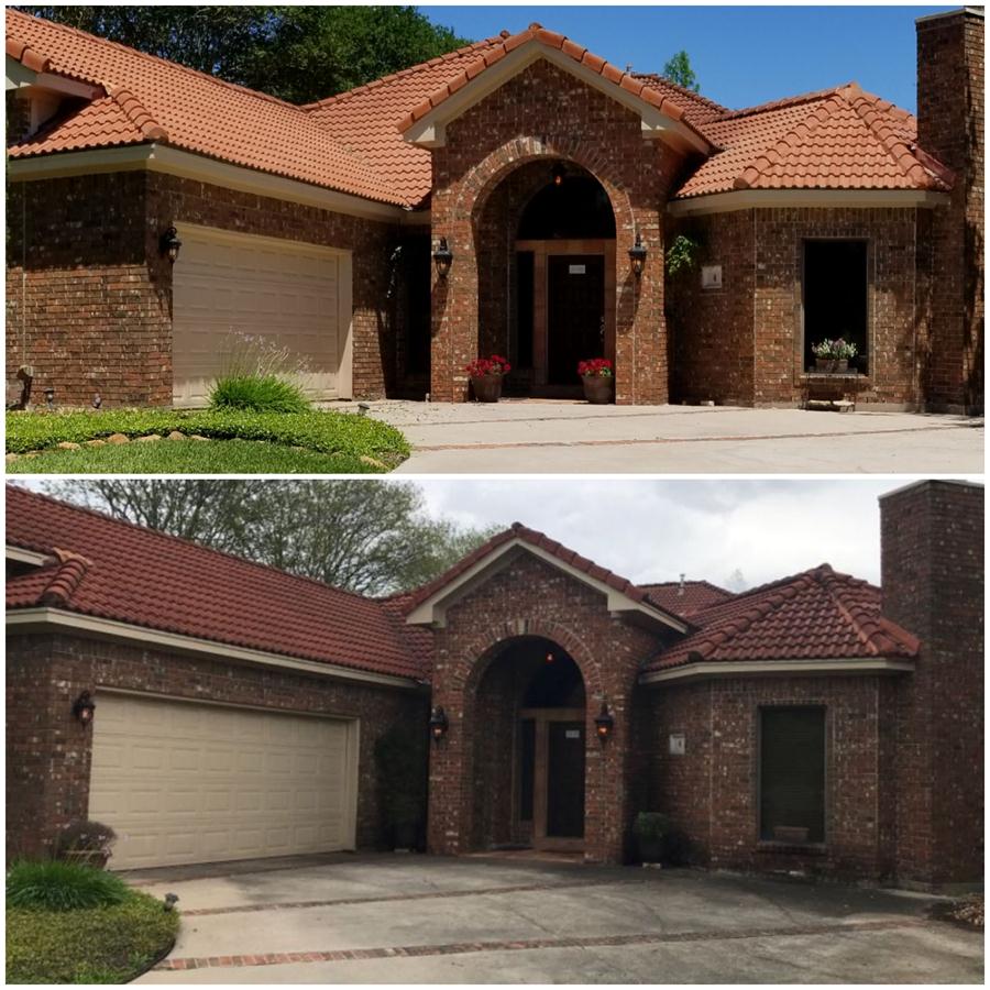 Concrete tile roof and driveway cleaning bellaire tx