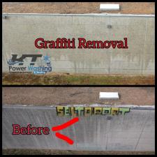 Houston Graffiti Removal From Office Building - 40' High 0