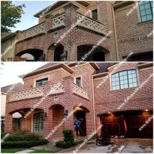 2 Story Brick Home with Concrete Window Casing Cleaning in Houston, TX