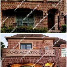 2 Story Brick Home with Concrete Window Casing Cleaining in Houston, TX 1