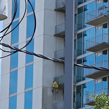 High-Rise Exterior Cleaning at Mosaic Residential Towers in Houston, TX 3
