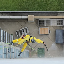 High-Rise Exterior Cleaning at Mosaic Residential Towers in Houston, TX 1