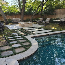 Travertine Pool Deck & Patio Cleaning in Bellaire, TX 1